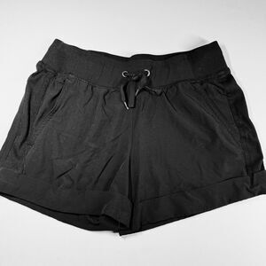 CHAMPION Women’s Black Elastic Waist Lightweight Stretch Shorts Size XS (Bx 25)